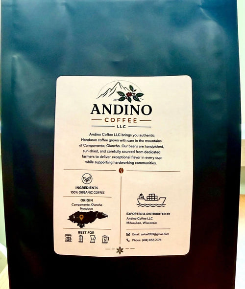 Andino Coffee-Organic Honduran Coffee, Medium Roast-16 oz (1lb)